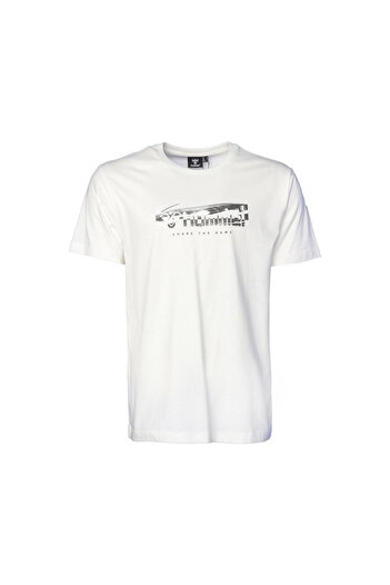 hummel Ανδρικό καθημερινό λευκό μπλουζάκι Hmljeffrey - 911730-9003