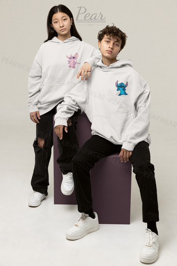 Pear Wear Lilo Stitch Printed Couple Sweatshirt Unisex Oversize Lover Team Hoodie