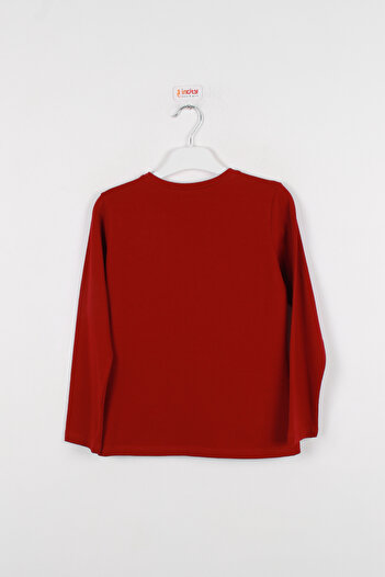 incity Boy's Claret Red Basic Long Sleeve T-Shirt