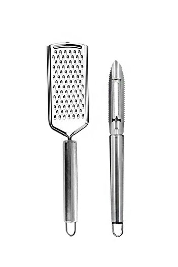 palmiyestore Steel Hand Grater and Peeler Set Steel Hand Grater and Peeler