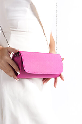 Moda Değirmeni Fuchsia Satin Women's Evening Dress Bag BG1178-310-0001