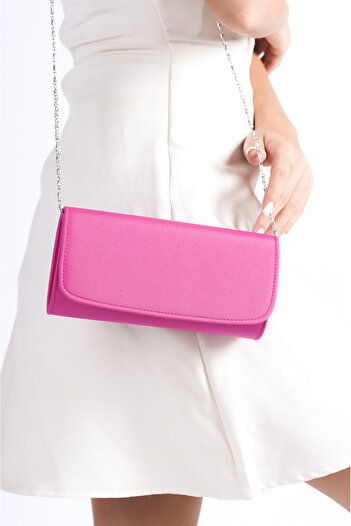 Moda Değirmeni Fuchsia Satin Women's Evening Dress Bag BG1178-310-0001