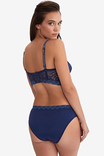 AYYILDIZ 665 Navy Blue Bralet Set