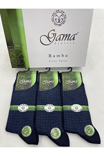 Gama Çorap 3 пари бамбукових 100% натуральних шкарпеток без нейлону з візерунком, товсті, зимові, чоловічі