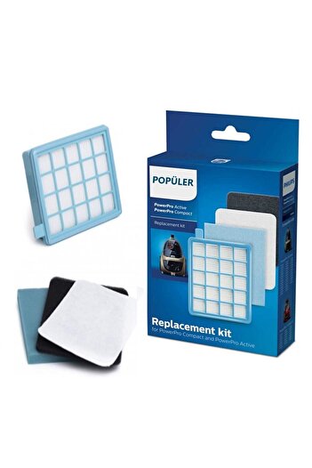 Popüler Philips PowerPro Compact FC 9322/09 - Γνήσιο σετ φίλτρων Hepa 2 ΚΟΥΤΙΑ