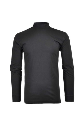 Ragman Herren Stehkragen-Pullover - Langarm Basic Stehkragen Regular, Single Jersey, einfarbig