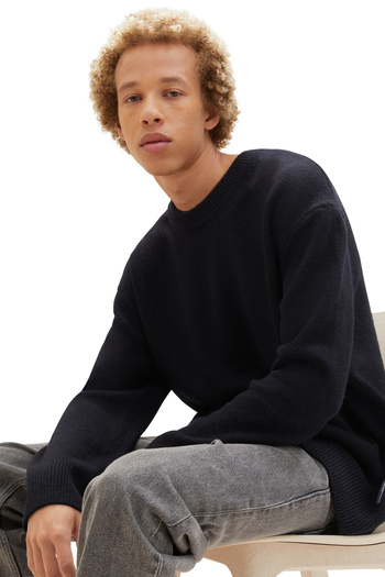 Tom Tailor Denim Pulover bărbați Negru