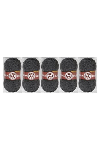Ören Bayan Deluxia Hand Knitting Thread 100 gr 5 Pieces Color 009 Smoke Grey