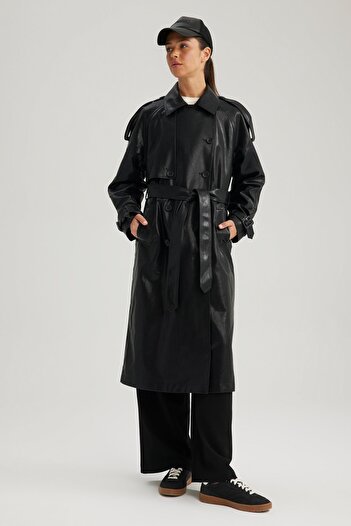 DeFacto Waterproof Regular Fit Woven Trench Coat Y5759az23au