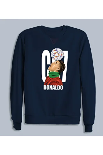 Efendioğlu Design Світшот з коміром-стійкою для чоловіків з принтом C.ronaldo