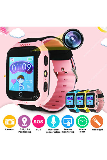 Onkatech Çocuk Konum Takipli Arama Sim Kart Girişli Gps Ve Sos Özellikli Akıllı Çocuk Saati