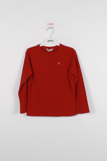 incity Boy's Claret Red Basic Long Sleeve T-Shirt