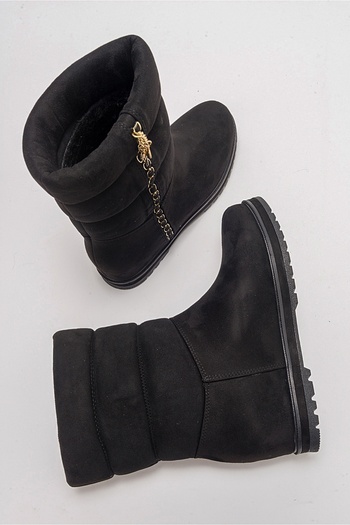 LuviShoes Černé semišové dámské boty STOR
