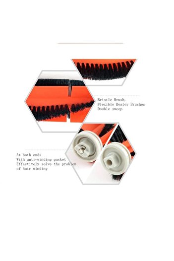 Popüler Xiaomi Mijia 1/1S/ Roborock Cleaner - Γνήσιο ρομπότ, μεσαία απορροφητική βούρτσα, συμβατό με S5/S50/S5 Max