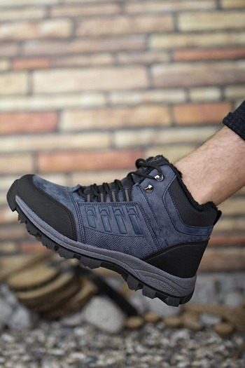 İncim ® |   Xsteph Unisex Navy Blue Αδιάβροχη Αντιολισθητική Θερμική Σόλα Χειμερινές μακριές μπότες Treking