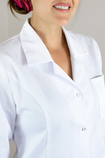 Tasarım Trend Classic Collar Long Length White Doctor Teacher Apron