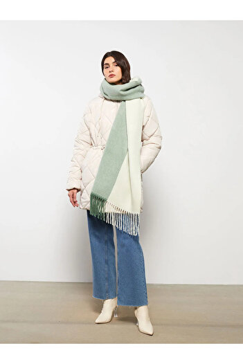 LC Waikiki Color Blocked Soft Textured Women's Scarf