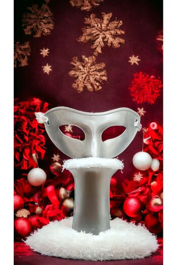 Happyland New Year's Silver Ball Mask New Year's Accessory Plastic Ball Mask