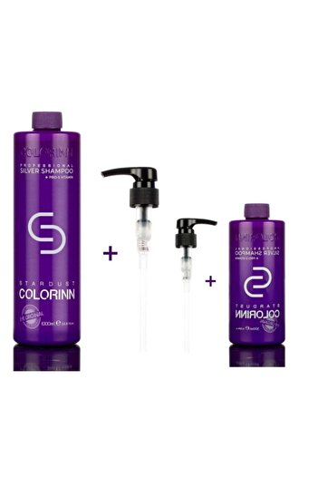 Colorinn Premium Series Pro Silver - Purple Orange Shampoo 1000 ml + 500 ml (1.500 ml)