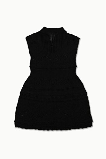 Dilvin 90150 rochie ajurata cu decolteu polo