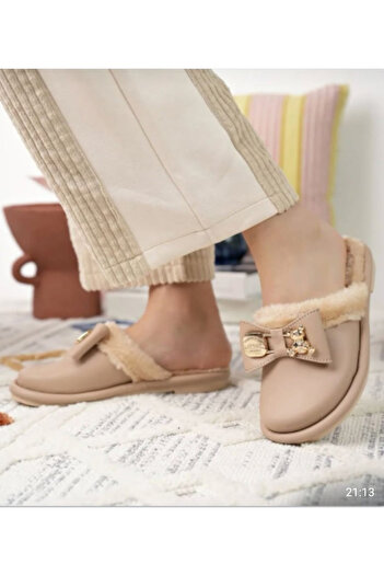 CEYDA SHOES Παντόφλες παπιόν με γούνινη αντιολισθητική σόλα