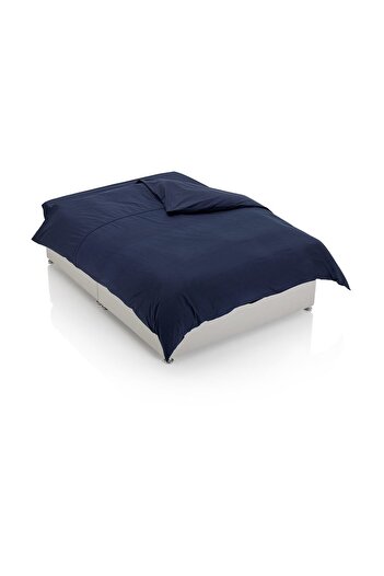 Marks & Spencer Lacivert Ütü Gerektirmeyen Saf Egyptian Cotton (Mısır Pamuğu) Yorgan Kılıfı T35001780D