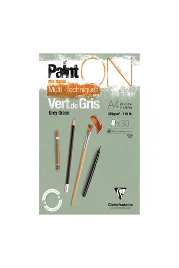 Clairefontaine Paint On A4 250 Gr 30 Sheets Gray Color Sketchbook Po975705