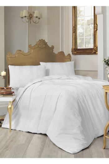 Altınbaşak Ranforce Single Duvet Cover Set Nobby white