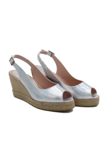 GokceKundura06 Wedge Heel Straw & Linen Sandals