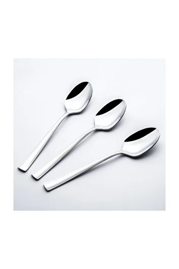 Nehir 18-10 304Th Quality Katre Plain 6.Pcs Dinner and Spoon Set
