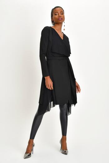 Quincey Women's Tulle Detailed Asymmetrical Cardigan