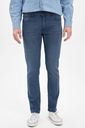 DeFacto Men's Indigo Blue Pedro Slim Fit Jean Trousers M7315AZ.20SP.IN186