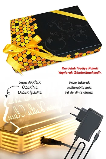 Hediye Kovanı عيد ميلاد سعيد، هدية للحبيب مصباح LED ثلاثي الأبعاد