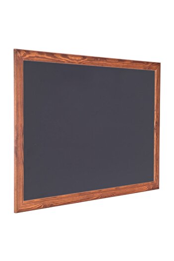 Chalky 100x150 cm Kara Tahta Ahşap Çerçeveli - Tebeşir Yazı Tahtası - Siyah
