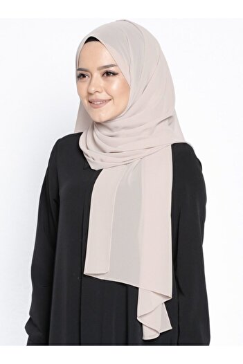 Mervin Şal Chiffon Shawl - Beige -