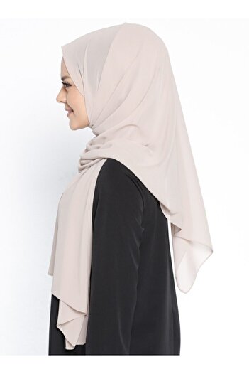 Mervin Şal Chiffon Shawl - Beige -
