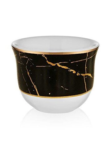 Koleksiyon Gawa Coffee Set 6 Pieces Marble Black 90cc