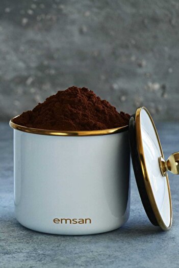 Emsan Troy Enamel Small Jar White