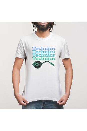 Crazy Ανδρικό λευκό μπλουζάκι Technics