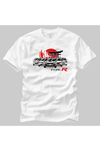 Crazy Ανδρικό λευκό μπλουζάκι Honda Fearsome Five Classic