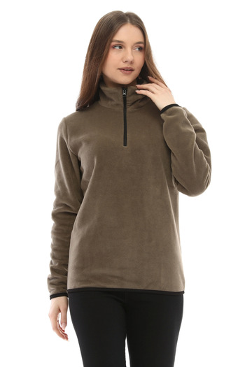 GHASSY CO. Ghassyco. Women's Half Zipper Fleece Sweatshirt