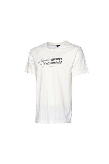 hummel Ανδρικό καθημερινό λευκό μπλουζάκι Hmljeffrey - 911730-9003