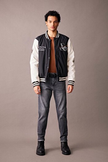 DeFacto Větruodolná bunda Oversize Fit College Collar Bomber