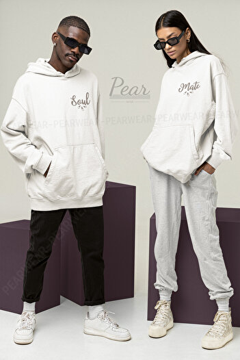 Pear Wear Світшот Oversize Unisex з принтом «Душа-подруга»
