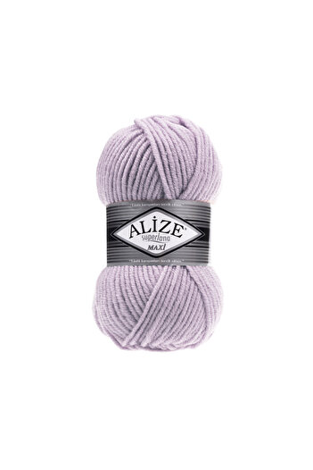 Alize Superlana Maxi 25% Μαλλί - 75% Ακρυλικό / 100 gr - 100 M Weft Beanie για Πλεκτό 505 Ashy Lilac
