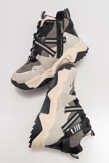 LuviShoes Γυναικεία αθλητικά μποτάκια CLARA Ice Black