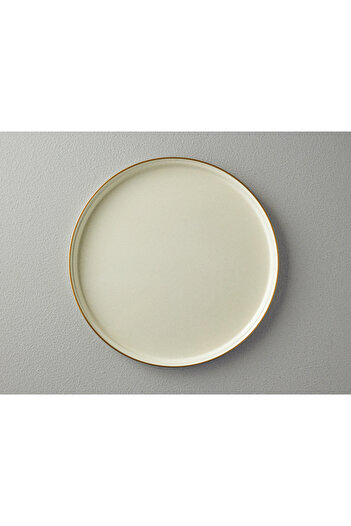 English Home 33 Cm Cream Isidora Enameled Round Tray