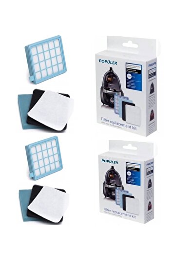 Popüler Philips PowerPro Compact FC 8476/92 - Γνήσιο σετ φίλτρων Hepa 2 ΚΟΥΤΙΑ