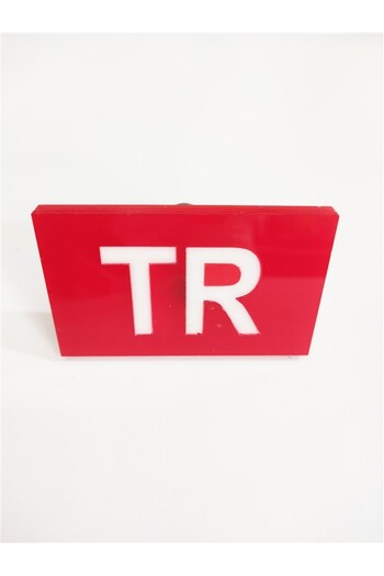 REPLAX TR Red Plexiglass Shutter Emblem with Screw