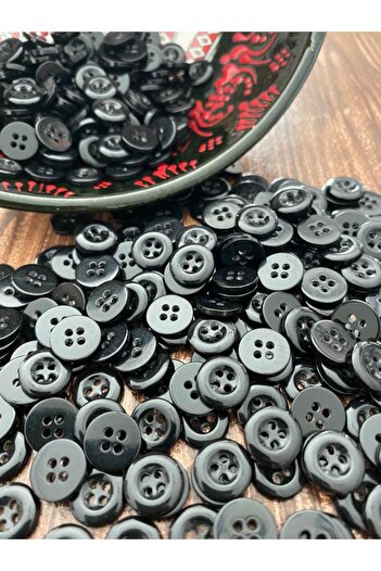 canan dizayn 11.5 mm Black Shirt Button (35 Pcs)